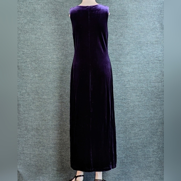 Vintage Karin Stevens Purple Velvet Maxi-Dress With Jacket - Picture 8 of 17